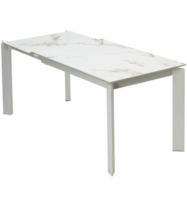Стол КОРНЕР (CORNER) 120 цвет ГОЛДЕН ЖАДЕ (GLOSS GOLDEN JADE SOLID CERAMIC) / БЕЛЫЙ, ®DISAUR