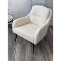 Кресло АРГОС (ARGOS) 3018-01 белый, шенилл / черный каркас, ®DISAUR