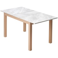 Стол TME-6931 MBH белый мрамор SWEDEN / MILKY WHITE
