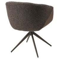 Стул ГИССЕН (GISSEN) 360 град., цвет КОФЕ HP032-08A PU / V885-1, экокожа / ткань / ЛАТТЕ, ®DISAUR