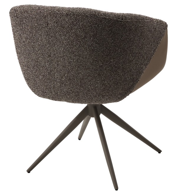 Стул ГИССЕН (GISSEN) 360 град., цвет КОФЕ HP032-08A PU / V885-1, экокожа / ткань / ЛАТТЕ, ®DISAUR