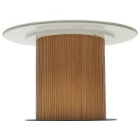 Стол МЕСА (MESA) D120 цвет БЕЛЫЙ МРАМОР M326 / ДУБ, ®DISAUR