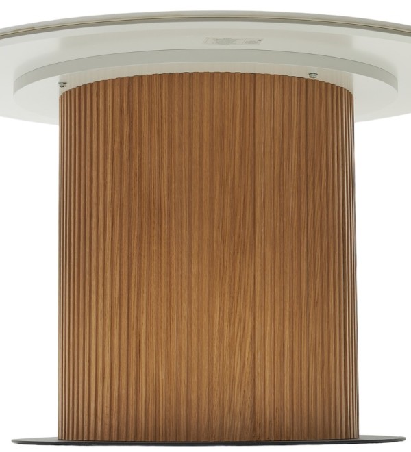 Стол МЕСА (MESA) D120 цвет БЕЛЫЙ МРАМОР M326 / ДУБ, ®DISAUR