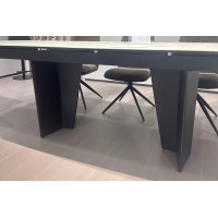 Стол МИККЕЛ (MIKKEL) 200 цвет TL-188, испанская керамика / ЧЕРНЫЙ, ®DISAUR