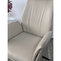 Стул ЙОЗЕФ (YOZEF) 360 град. поворот. HF017-02 Бежевый, экокожа / Черный, ®DISAUR