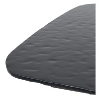 Стол ЛАУРИТЦ (LAURITS) 200 цвет ЧЕРНЫЙ (GREY), стекло BUBBLE  / Прозрачный каркас ®DISAUR