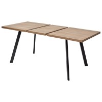Стол БРИК М (BRICK M) 120 Дуб Канзас/ Черный