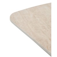 Стол КИРАН (KIRAN) 180 БЕЖЕВЫЙ МРАМОР (MATTE SICILY BEIGE SOLID CERAMIC) / Орех темный, ®DISAUR