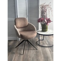 Стул ГРЕЙС (GRACE) 360 град, цвет КАПУЧИНО PENA-172 / G1229-7, ткань / ШОКОЛАДНОЕ ЗОЛОТО, ®DISAUR