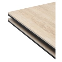 Стол КОСТА (COSTA) 180 ТРАВЕРТИН (MATTE SPANISH TRAVERTINE) керамика/ Латте / Орех натур, ®DISAUR