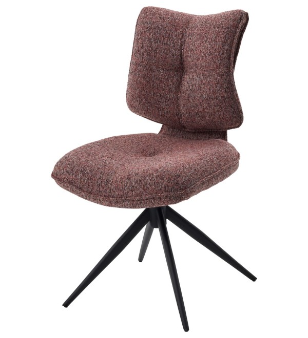 Стул ДЕЛИ (DELI) 360 град, цвет БРУСНИЧНЫЙ H300126-9 , ткань / ЧЕРНЫЙ каркас, ®DISAUR