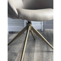 Стул ГУННАР (GUNNAR) 360 град, цвет БЕЖЕВЫЙ VEGA-11 / MIAMI-160, ткань / ШАМПАНЬ каркас, ®DISAUR