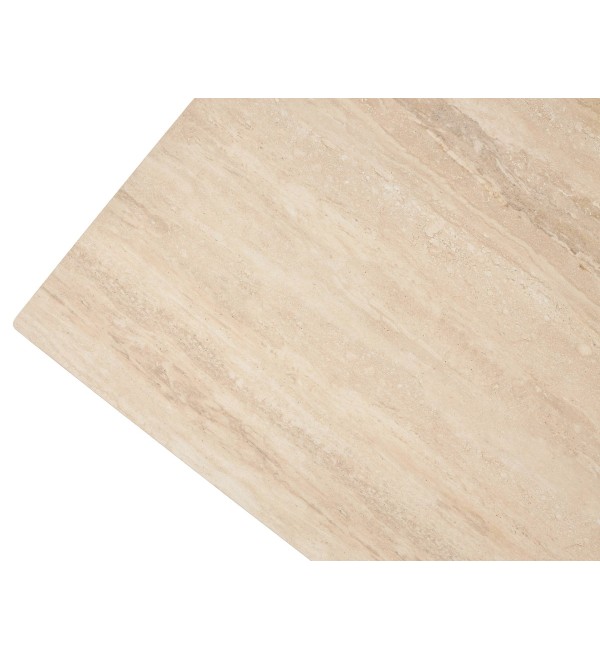 Стол КОСТА (COSTA) 180 ТРАВЕРТИН (MATTE SPANISH TRAVERTINE) керамика/ Латте / Орех натур, ®DISAUR