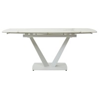 Стол АЛАТРИ (ALATRI) 120 цвет БЕЛЫЙ МРАМОР ГЛЯНЦ. (GLOSS STATUARIO WHITE), керамика / БЕЛЫЙ, ®DISAUR