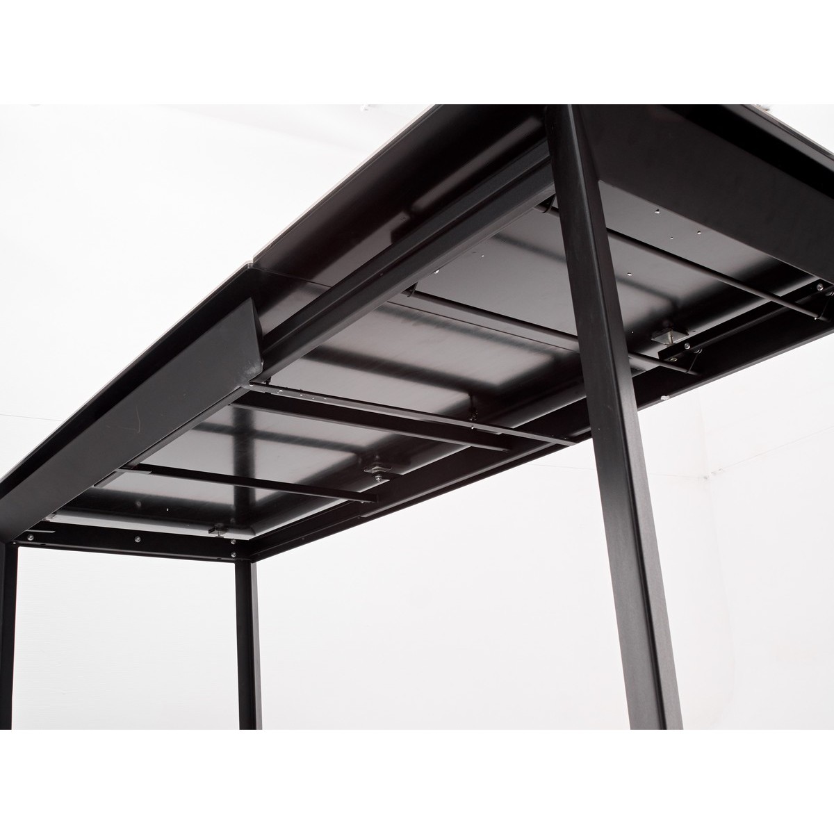 Стол КРЕМОНА (CREMONA) 140 БЕЛЫЙ МРАМОР ГЛЯНЦ (HIGH GLOSS STATUARIO), керамика/ ЧЕРНЫЙ, ®DISAUR