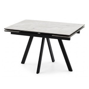 Стол НЕО-2 МИНИ 100 цвет ОНИКС, керамика / Черный каркас