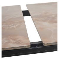 Стол КОРНЕР (CORNER) 120 цвет АМБЕР ЖАДЕ (GLOSS AMBER JADE SOLID CERAMIC) / ЧЕРНЫЙ, ®DISAUR
