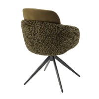 Стул ГРЕЙС (GRACE) 360 град, цвет ЗЕЛЕНЫЙ RIELLY-357 / HUNTER-357, ткань / ТЕМНО-СЕРЫЙ, ®DISAUR