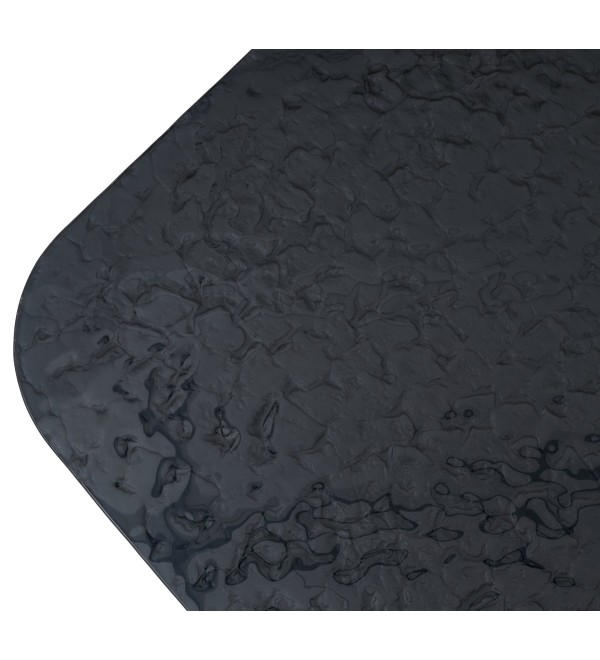 Стол ТОВЕ (TOVE) 240 цвет ЧЕРНЫЙ (GREY), стекло BUBBLE  / Шоколадное золото  ®DISAUR
