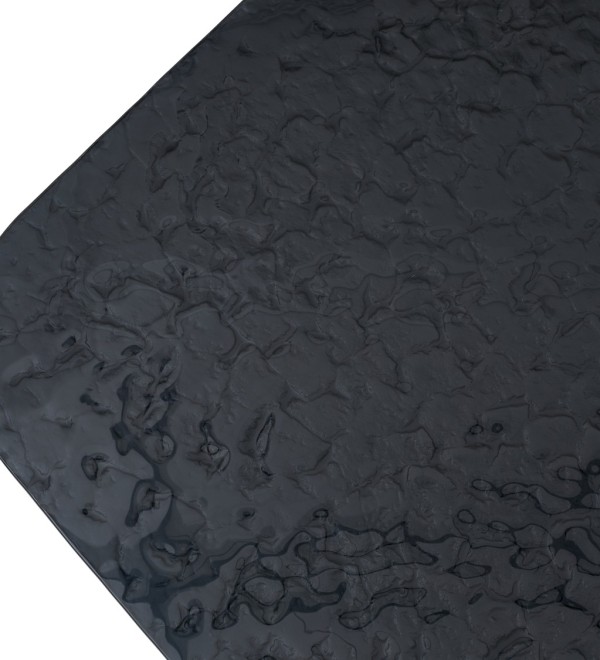 Стол ТОВЕ (TOVE) 240 цвет ЧЕРНЫЙ (GREY), стекло BUBBLE  / Шоколадное золото  ®DISAUR
