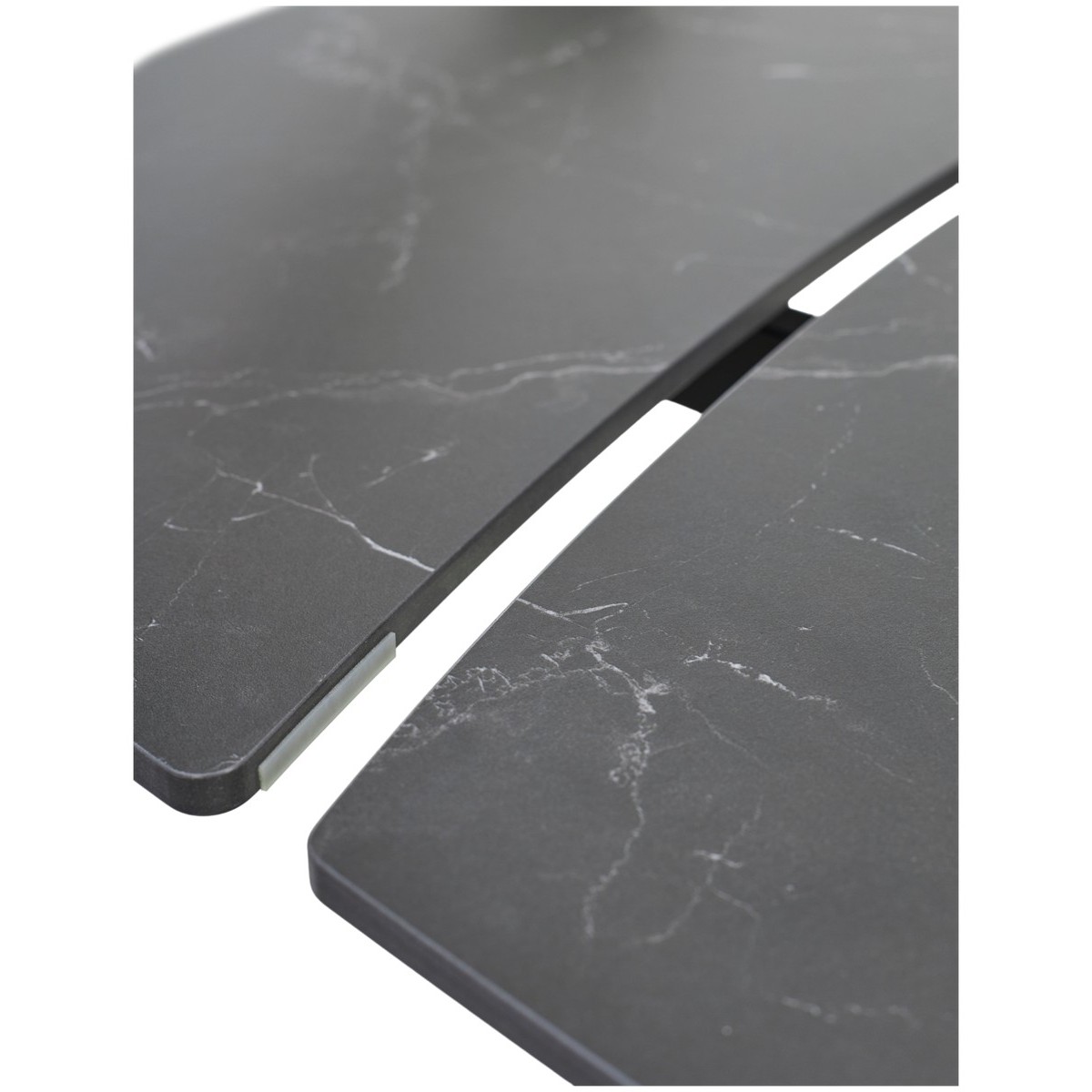Стол БАЛД (BALDE)120 цвет ЧЕРНЫЙ МРАМОР МАТОВЫЙ (MATT BLACK MARBLE SOLID CERAMIC)/ ЧЕРНЫЙ, ®DISAUR