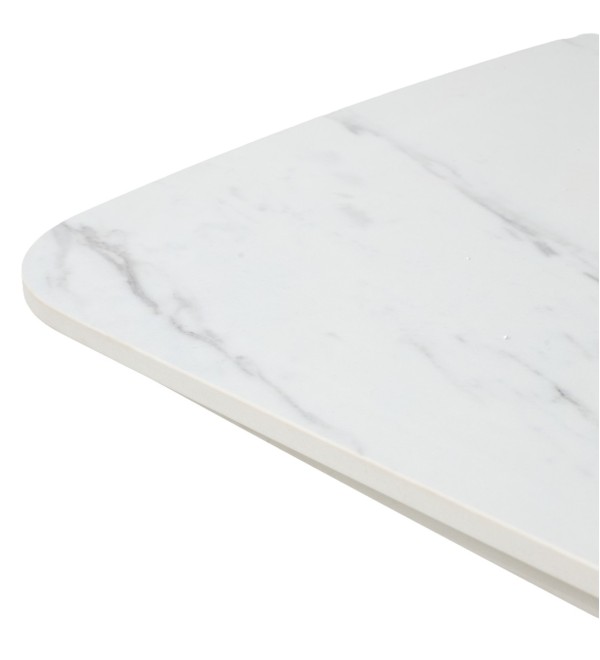Стол КАЛВИН (CALVIN) 180 цвет КАРРАРА (SEMI-POLISHED SNOW CARRARA SOLID CERAMIC / СЕРЫЙ ДУБ, ®DISAUR