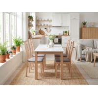 Стол TME-6931 MBH белый мрамор SWEDEN / MILKY WHITE