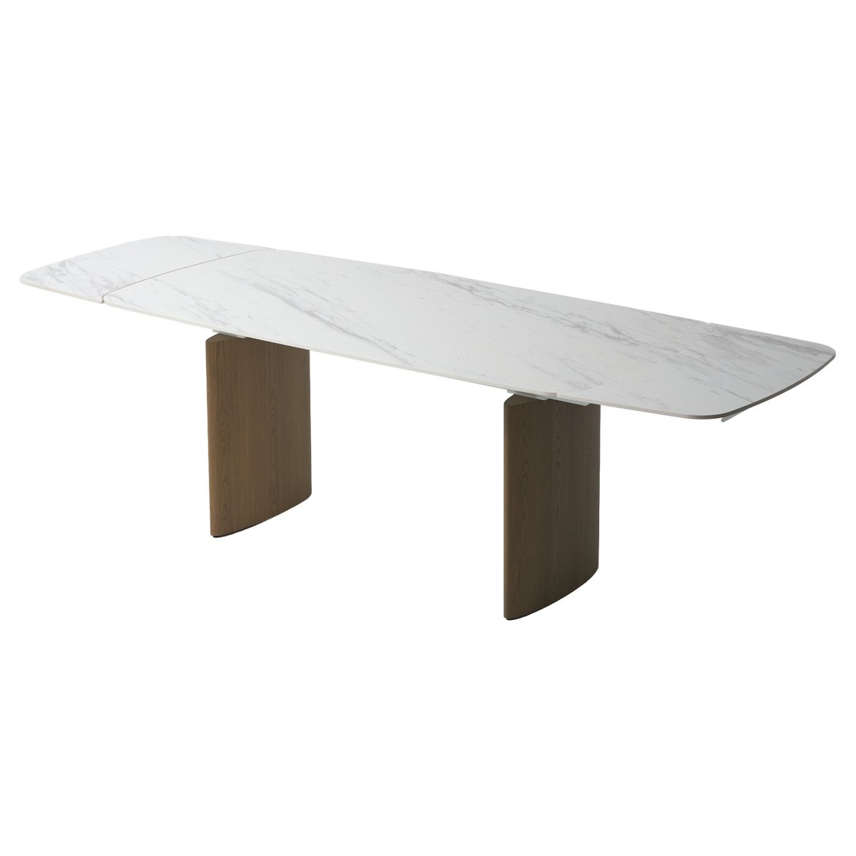 Стол КАЛВИН (CALVIN) 180 цвет КАРРАРА (SEMI-POLISHED SNOW CARRARA SOLID CERAMIC / СЕРЫЙ ДУБ, ®DISAUR