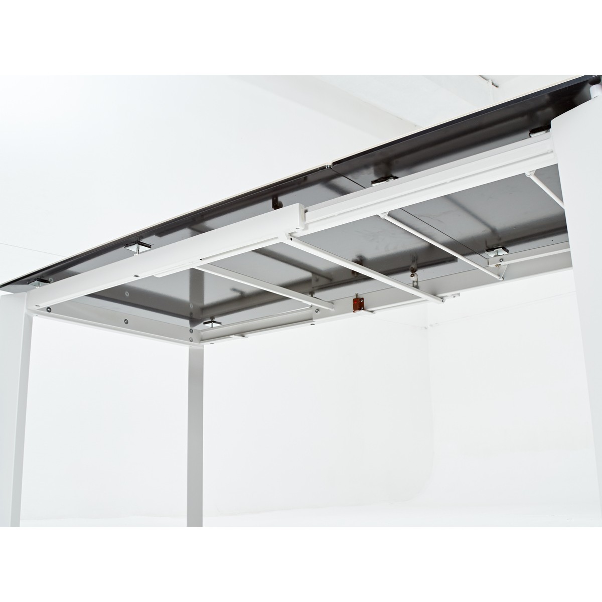 Стол КОРНЕР (CORNER) 120 цвет БЕЛЫЙ МРАМОР (HIGH GLOSS STATUARIO) керамика, стекло/ БЕЛЫЙ, ®DISAUR