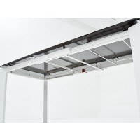 Стол КОРНЕР (CORNER) 120 цвет БЕЛЫЙ МРАМОР (HIGH GLOSS STATUARIO) керамика, стекло/ БЕЛЫЙ, ®DISAUR