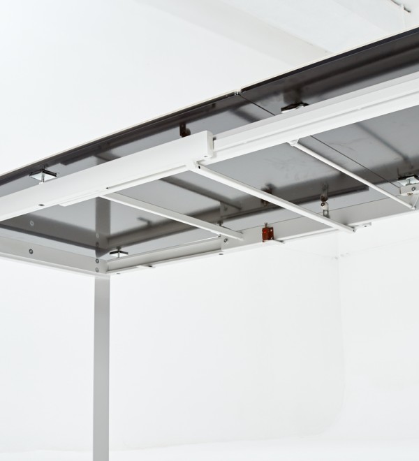 Стол КОРНЕР (CORNER) 120 цвет БЕЛЫЙ МРАМОР (HIGH GLOSS STATUARIO) керамика, стекло/ БЕЛЫЙ, ®DISAUR