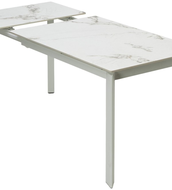Стол КОРНЕР (CORNER) 120 цвет ГОЛДЕН ЖАДЕ (GLOSS GOLDEN JADE SOLID CERAMIC) / БЕЛЫЙ, ®DISAUR