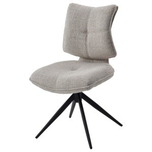 Стул ДЕЛИ (DELI) 360 град, цвет БЕЖЕВЫЙ H300126-2, ткань / ЧЕРНЫЙ каркас, ®DISAUR