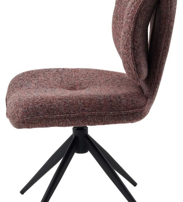Стул ДЕЛИ (DELI) 360 град, цвет БРУСНИЧНЫЙ H300126-9 , ткань / ЧЕРНЫЙ каркас, ®DISAUR