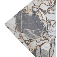 Стол АДАЖИО 240 (320) см цвет МИНЕРАЛ (MINERAL STONE NATURAL), керамика / Черный каркас