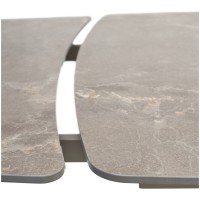 Стол РИВОЛИ (RIVOLI) 140 цвет ЛАТТЕ МАТОВЫЙ (MATT LATTE STONE SOLID CERAMIC) / ТАУПЕ, ®DISAUR