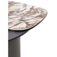 Стол кофейный АРВИД (ARVID)  цвет TL-312 исп. керамика на стекле/МДФ/темно-серый МДФ каркас ®DISAUR