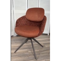 Стул ГРЕЙС (GRACE) 360 град, цвет КОРИЧНЕВЫЙ RIELLY-501 / HUNTER-242, ткань / ТЕМНО-СЕРЫЙ, ®DISAUR