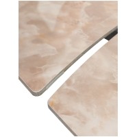 Стол БАЛД (BALDE) 120 цвет АМБЕР ЖАДЕ ГЛЯНЦЕВЫЙ (GLOSS AMBER JADE SOLID CERAMIC) / ЧЕРНЫЙ, ®DISAUR