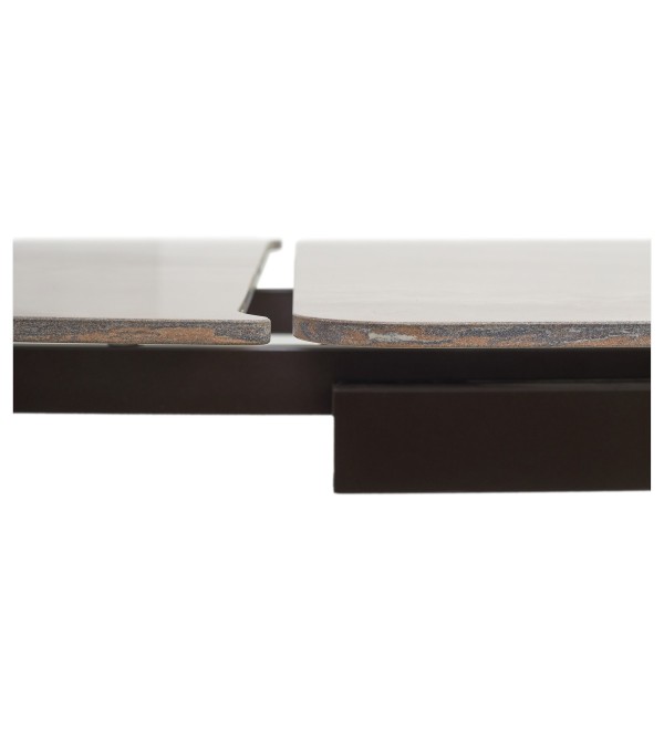 Стол ЭДЕР (EDER) 160 цвет АМБЕР ЖАДЕ (GLOSS AMBER JADE SOLID CERAMIC) / ОРЕХ, ®DISAUR