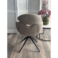 Стул ГУННАР (GUNNAR) 360 град, цвет БЕЖЕВЫЙ VEGA-11 / MIAMI-160, ткань / ЧЕРНЫЙ каркас, ®DISAUR