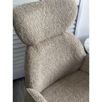 Стул ВАРДИ (VARDY) 360 град.поворот. бежевый букле XD841-06 / Серый, ®DISAUR