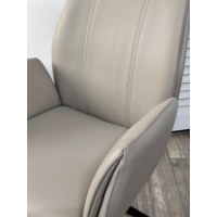 Стул ЙОЗЕФ (YOZEF) 360 град. поворот. HF017-09 Латте, экокожа / Черный, ®DISAUR