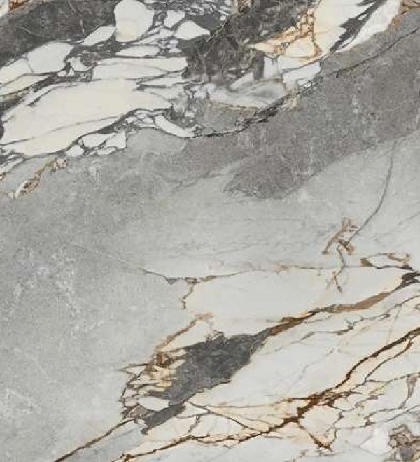 Стол АДАЖИО 240 (320) см цвет МИНЕРАЛ (MINERAL STONE NATURAL), керамика / Черный каркас