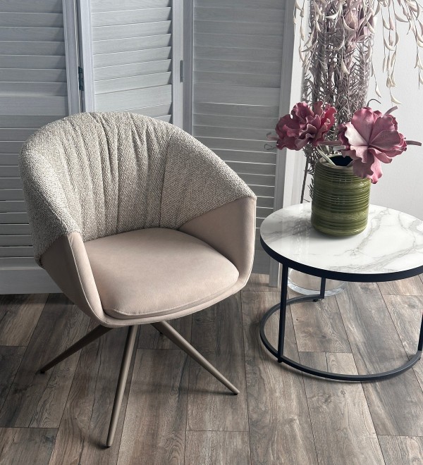 Стул ГИССЕН (GISSEN) 360 град., цвет ЛАТТЕ RIELY-111 / V885-3, ткань / ЛАТТЕ, ®DISAUR