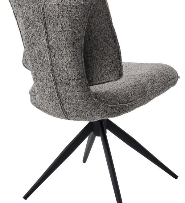 Стул ДЕЛИ (DELI) 360 град, цвет СЕРЫЙ H300126-3, ткань / ЧЕРНЫЙ каркас, ®DISAUR