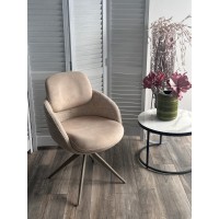 Стул ГРЕЙС (GRACE) 360 град., цвет БЕЖЕВЫЙ (PENA-120 / G1229-3, ткань / ЛАТТЕ каркас, ®DISAUR