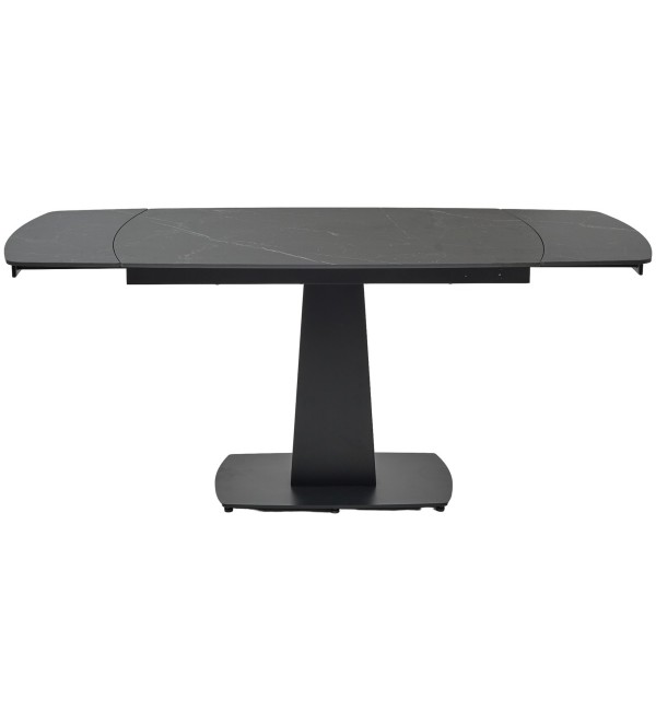 Стол БАЛД (BALDE) 140 цвет ЧЕРНЫЙ МРАМОР МАТОВЫЙ (MATT BLACK MARBLE SOLID CERAMIC )/ ЧЕРНЫЙ, ®DISAUR