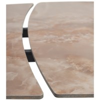 Стол БАЛД (BALDE) 140 цвет АМБЕР ЖАДЕ ГЛЯНЦЕВЫЙ (GLOSS AMBER JADE SOLID CERAMIC) / ЧЕРНЫЙ, ®DISAUR