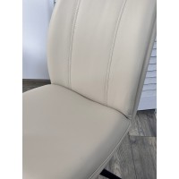 Стул ЙОХАН (YOHAN) 360 град. поворот. HF017-02 Бежевый, экокожа / Черный, ®DISAUR